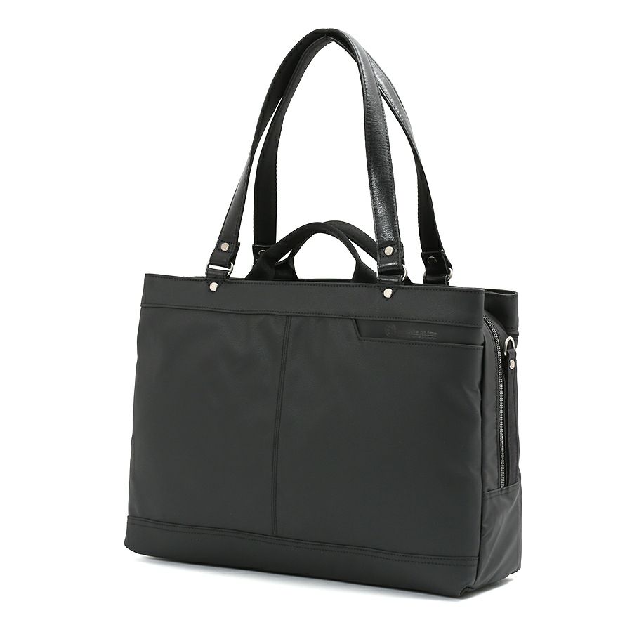 moustache on time ダブルハンドル３層トートブリーフバッグ Corduraコーティングポリ×牛革 JDF-2710