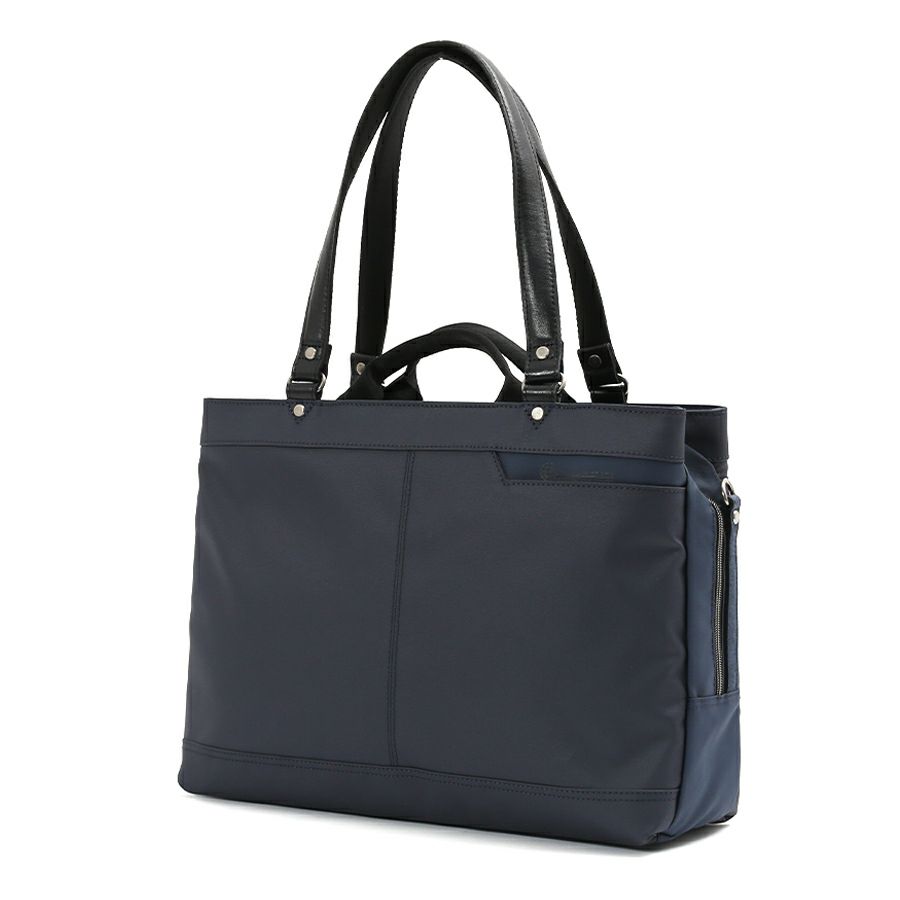 moustache on time ダブルハンドル３層トートブリーフバッグ Corduraコーティングポリ×牛革 JDF-2710