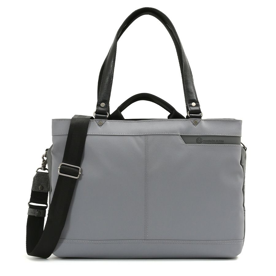 moustache on time ダブルハンドル３層トートブリーフバッグ Corduraコーティングポリ×牛革 JDF-2710