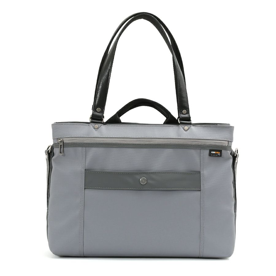 moustache on time ダブルハンドル３層トートブリーフバッグ Corduraコーティングポリ×牛革 JDF-2710