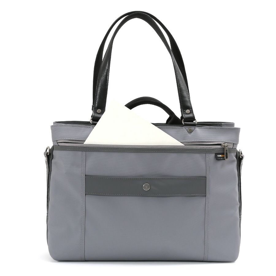 moustache on time ダブルハンドル３層トートブリーフバッグ Corduraコーティングポリ×牛革 JDF-2710