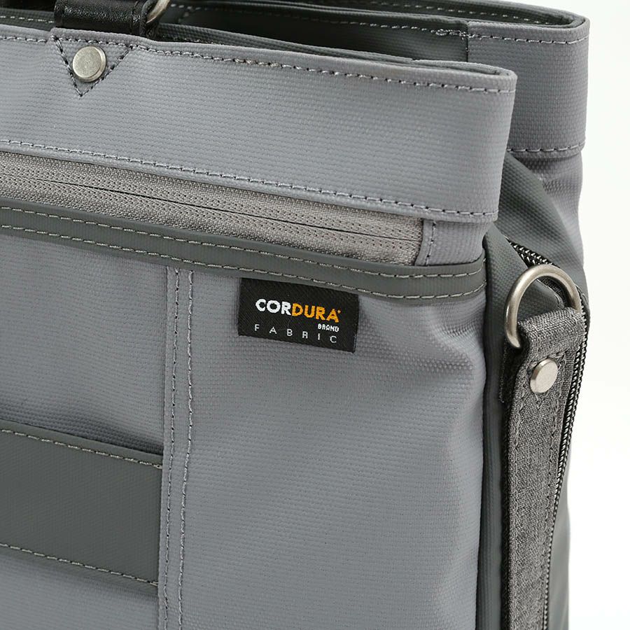 moustache on time ダブルハンドル３層トートブリーフバッグ Corduraコーティングポリ×牛革 JDF-2710