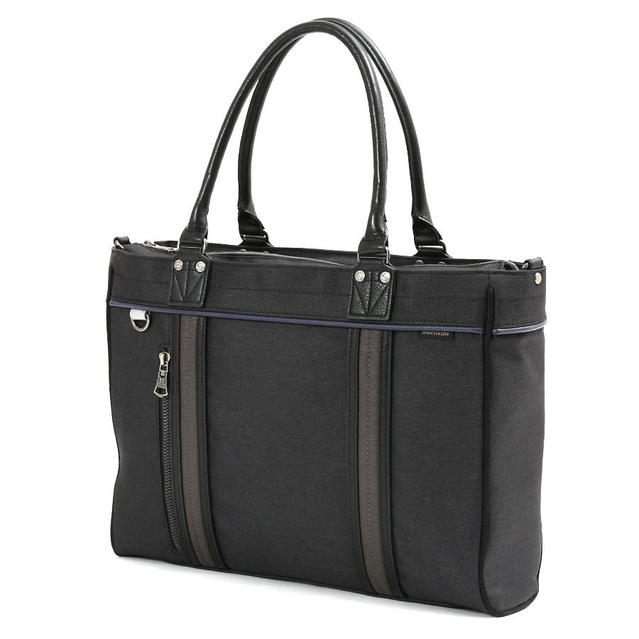 moustache on time 2WAYブリーフトート 杢調ポリ×合皮×牛革 JHZ-2720