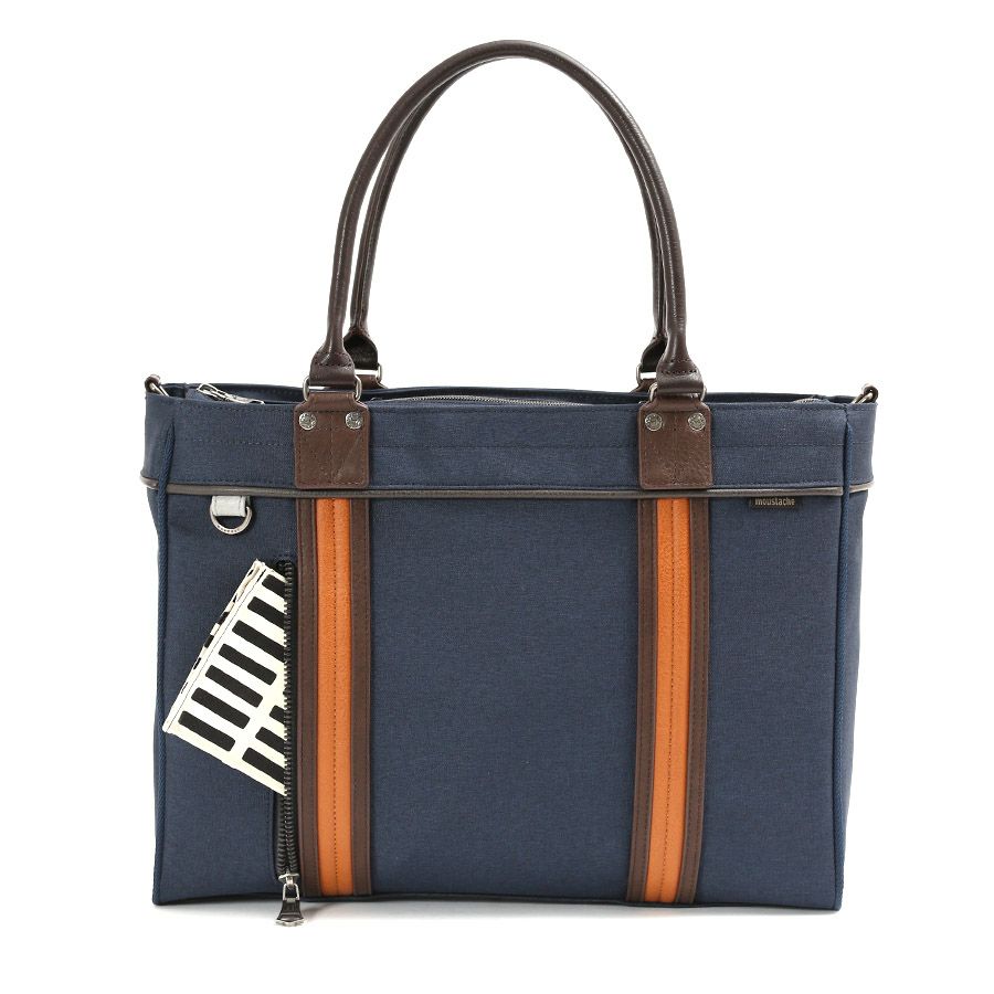 moustache on time 2WAYブリーフトート 杢調ポリ×合皮×牛革 JHZ-2720