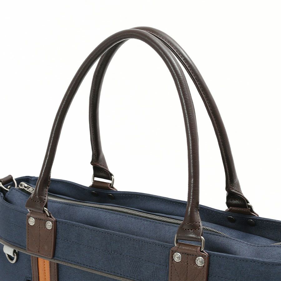 moustache on time 2WAYブリーフトート 杢調ポリ×合皮×牛革 JHZ-2720