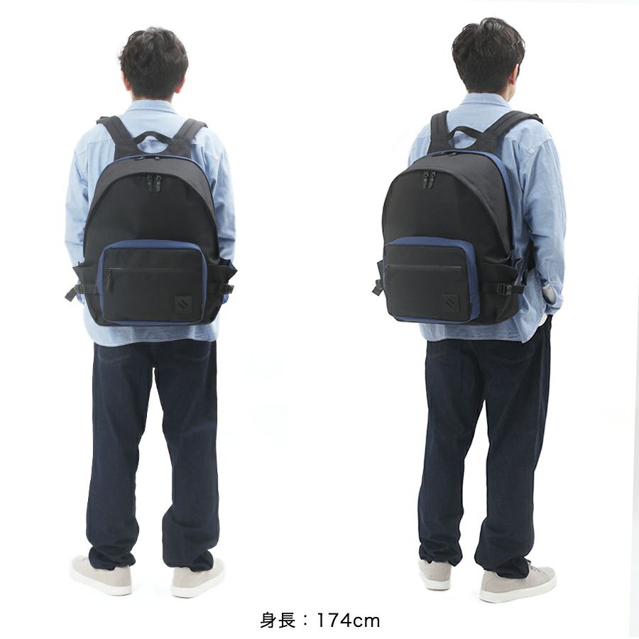公式】 MOUSTACHE Dパックリュックサック（33L） 撥水ポリ×牛革