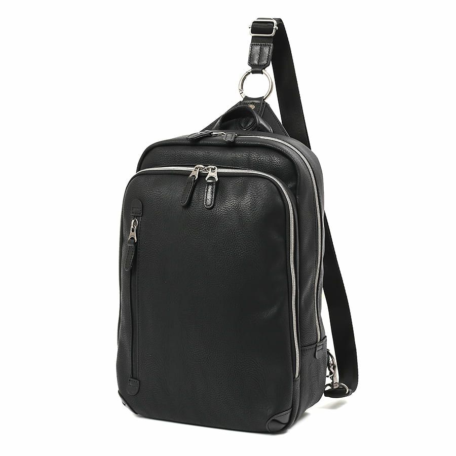 公式】 MOUSTACHE 2WAYボディリュック シュリンク合皮×牛革 JGH-4649