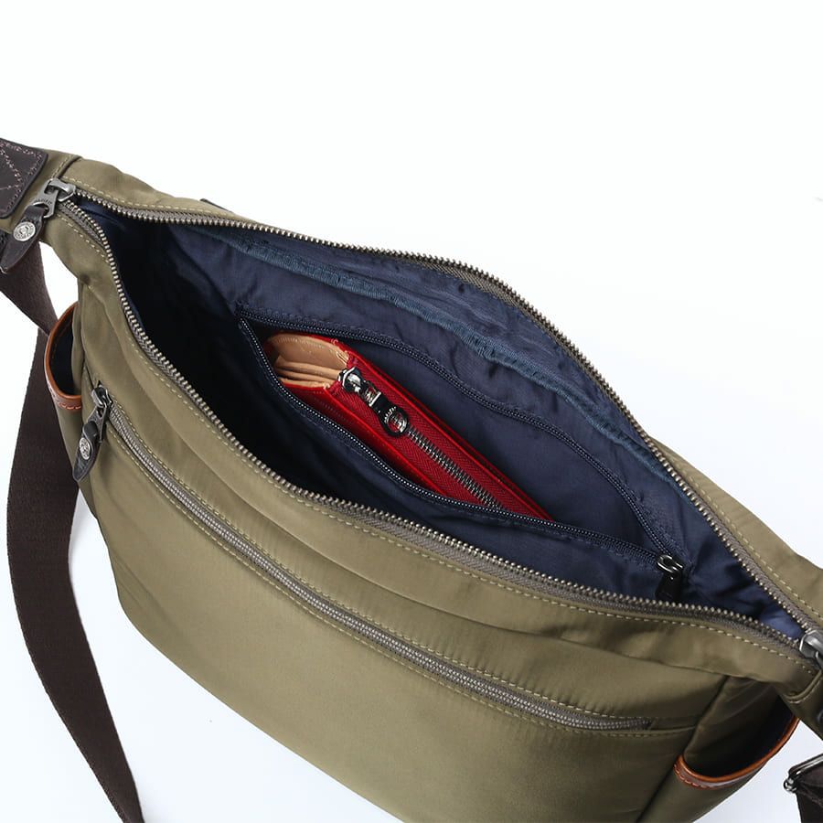 【SALE／37%OFF】 公式】 高密度ナイロン ナイロンレザーショルダーバッグ DOUBLES バッグ