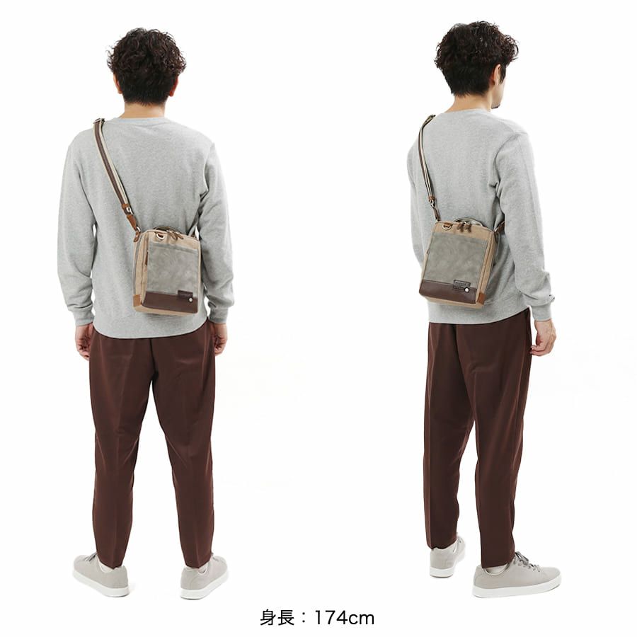 MOUSTACHE ラウンドショルダー ヌバック調合皮×合皮×ポリエステル JOH-4275