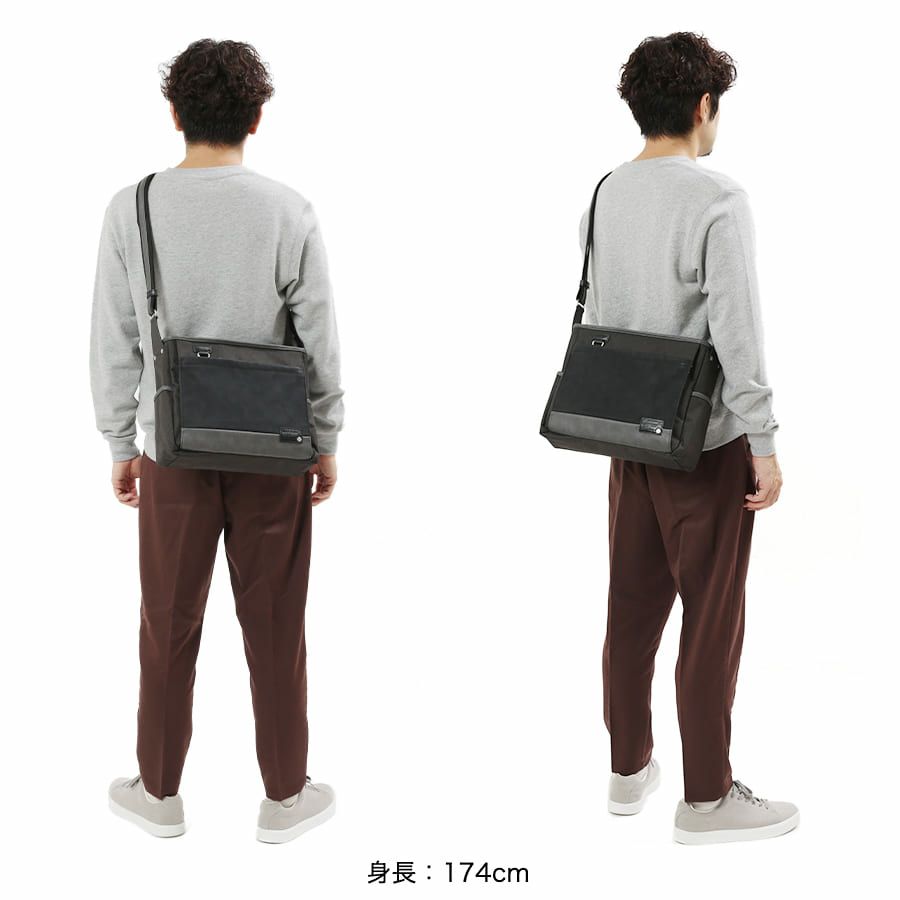 MOUSTACHE ショルダーバッグ ヌバック調合皮×合皮×ポリエステル JOH-4277