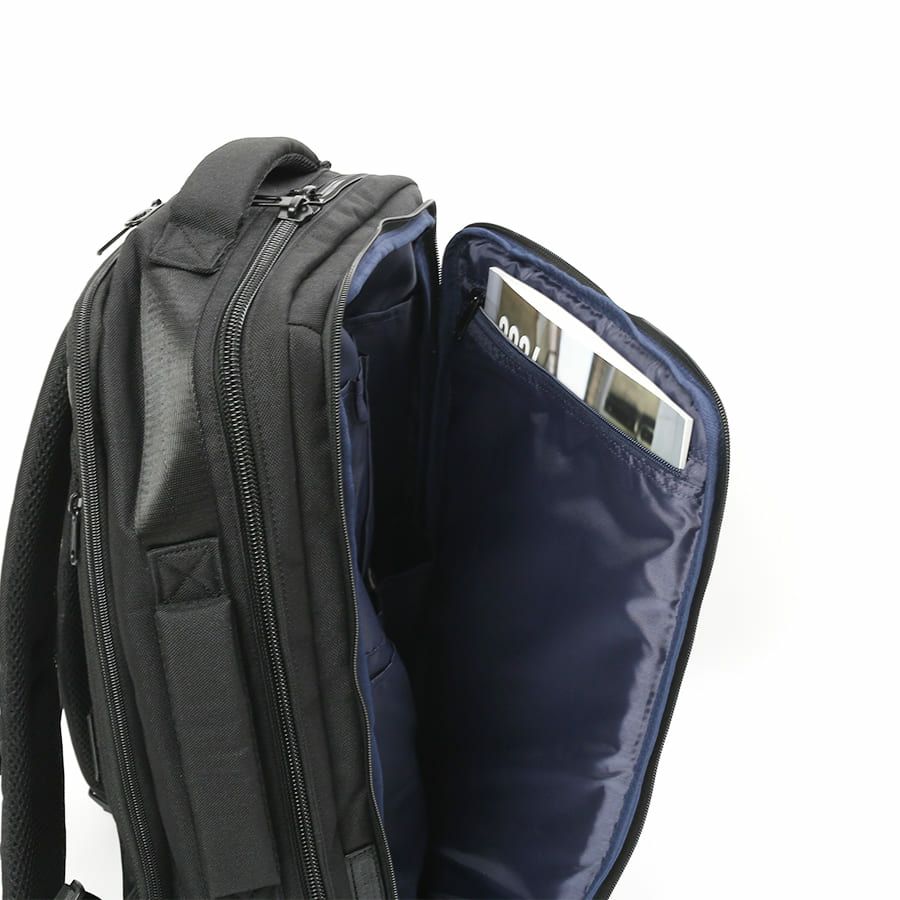 moustache on time 3層ビジネスリュック ヘリンボーンポリ×杢調ポリ MHB-2781