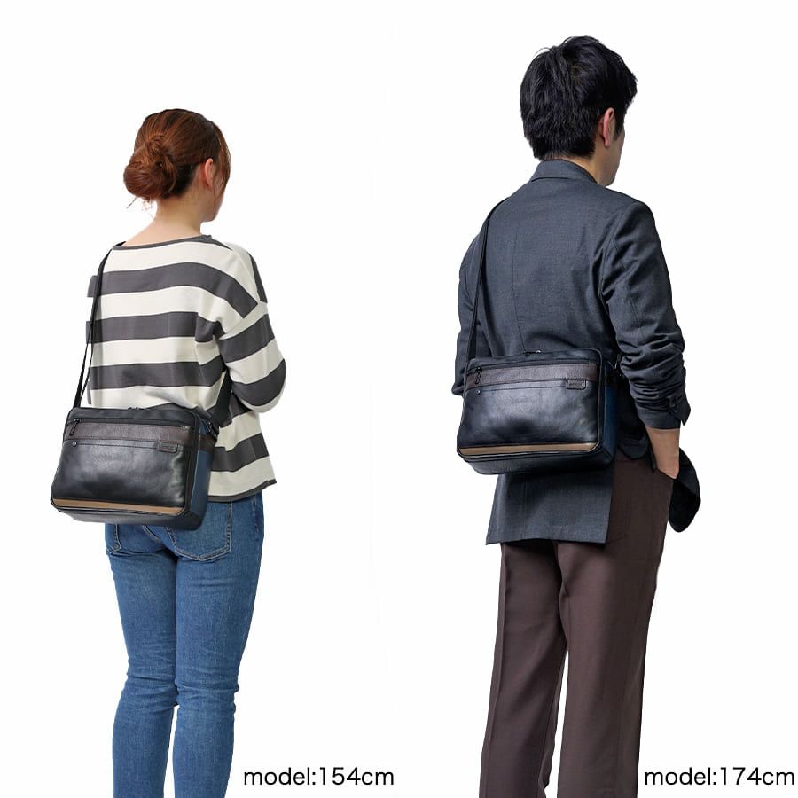 【WEB限定】 DOUBLES ショルダーバッグ(M) 牛革 BZN-7026N