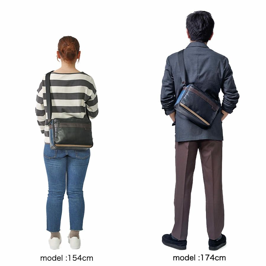 【WEB限定】 DOUBLES ショルダーバッグ(M) 牛革 BZN-7026N