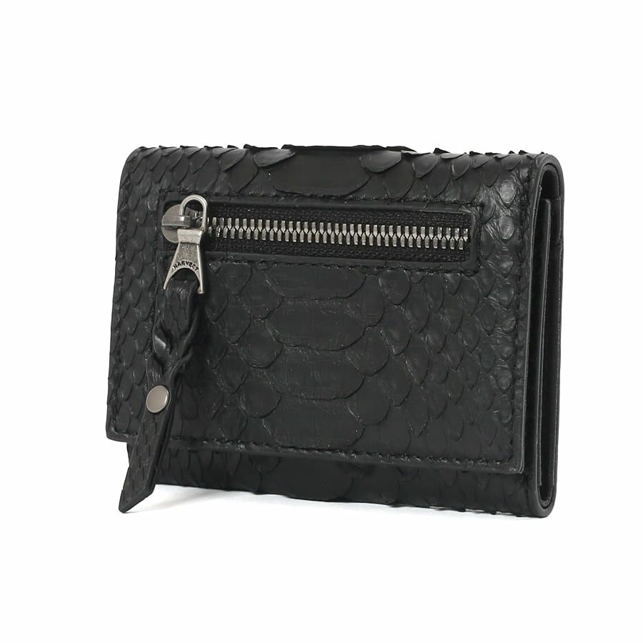 DOUBLES 三つ折り財布 マットパイソン革×イタリアン牛革 KSK-7050