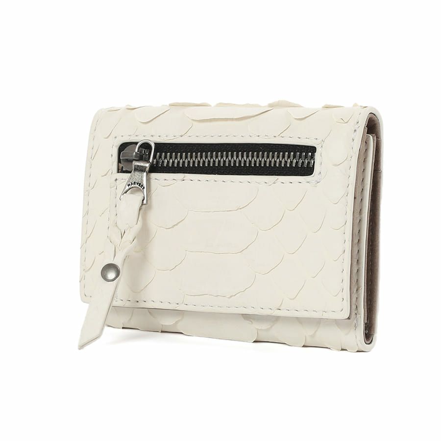 DOUBLES 三つ折り財布 マットパイソン革×イタリアン牛革 KSK-7050