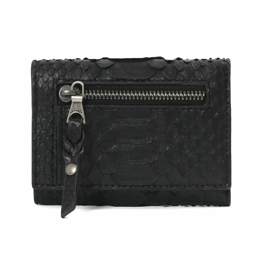 DOUBLES 三つ折り財布 マットパイソン革×イタリアン牛革 KSK-7050