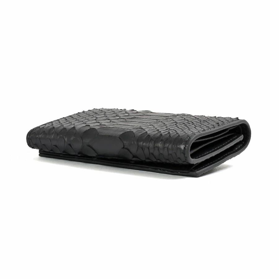 DOUBLES 三つ折り財布 マットパイソン革×イタリアン牛革 KSK-7050