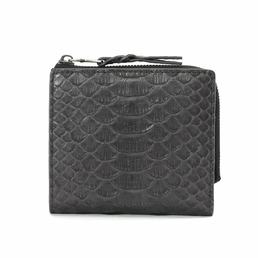 DOUBLES L字ファスナー二つ折り財布 マットパイソン革×イタリアン牛革 KSK-7051