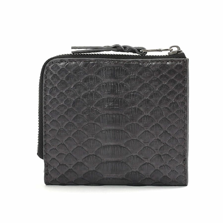 DOUBLES L字ファスナー二つ折り財布 マットパイソン革×イタリアン牛革 KSK-7051