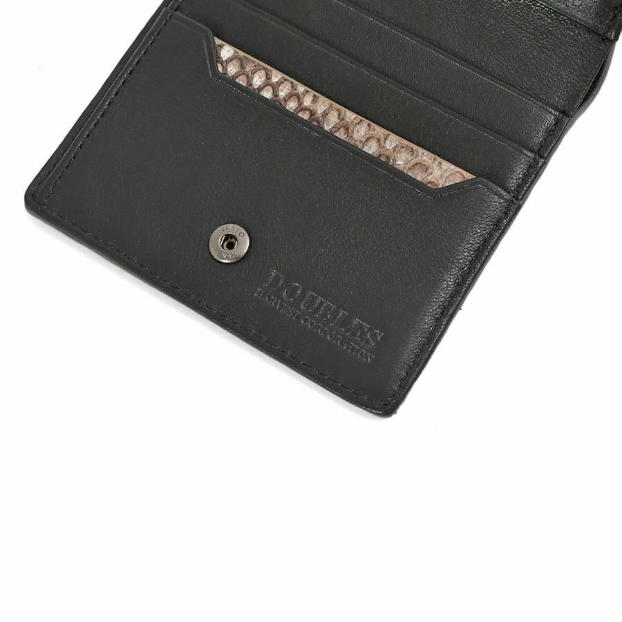 DOUBLES L字ファスナー二つ折り財布 マットパイソン革×イタリアン牛革 KSK-7051