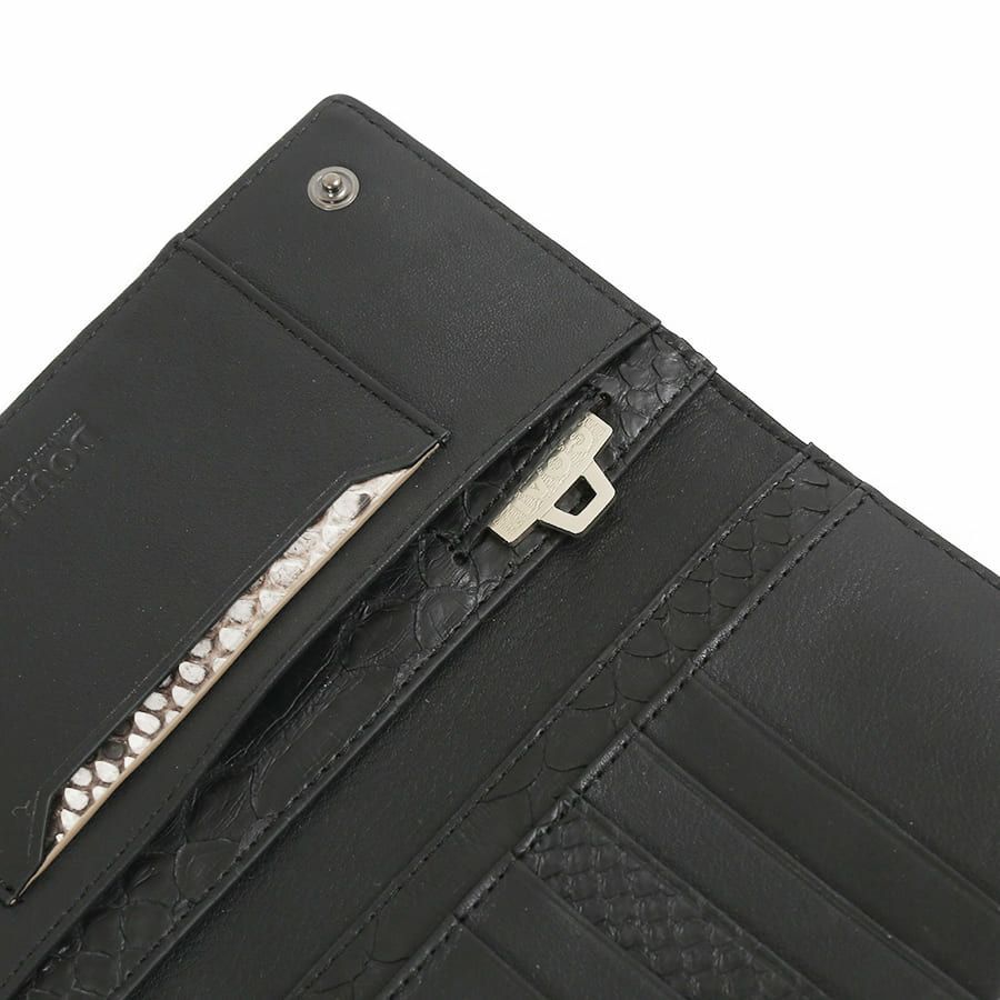 DOUBLES L字ファスナー長財布 マットパイソン革×イタリアン牛革 KSK-7053