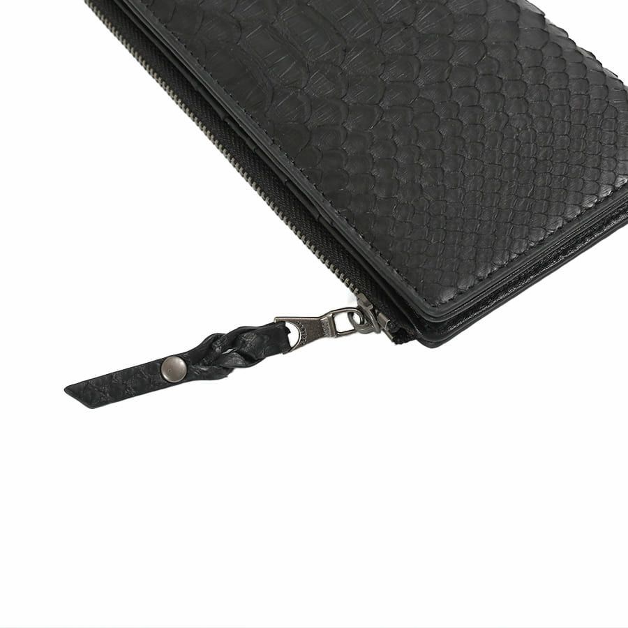 DOUBLES L字ファスナー長財布 マットパイソン革×イタリアン牛革 KSK-7053