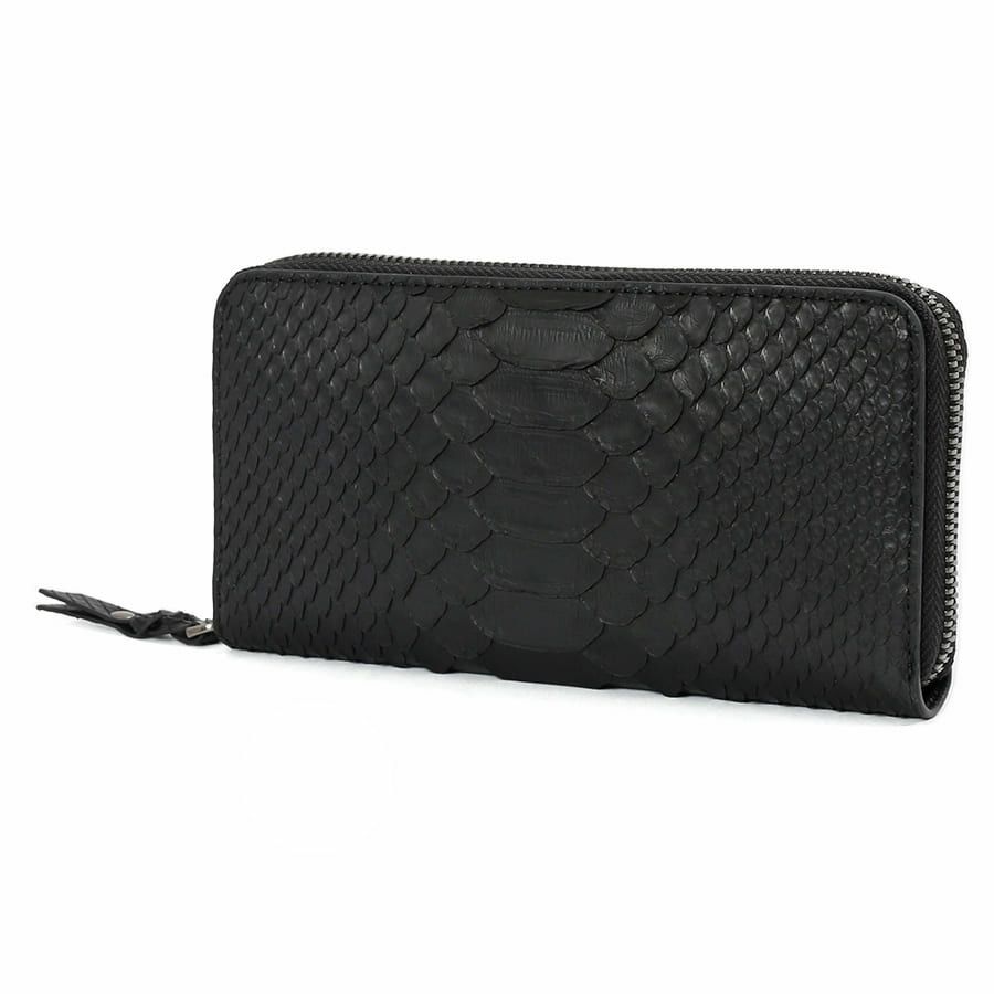 DOUBLES ラウンド長財布 マットパイソン革×イタリアン牛革 KSK-7054