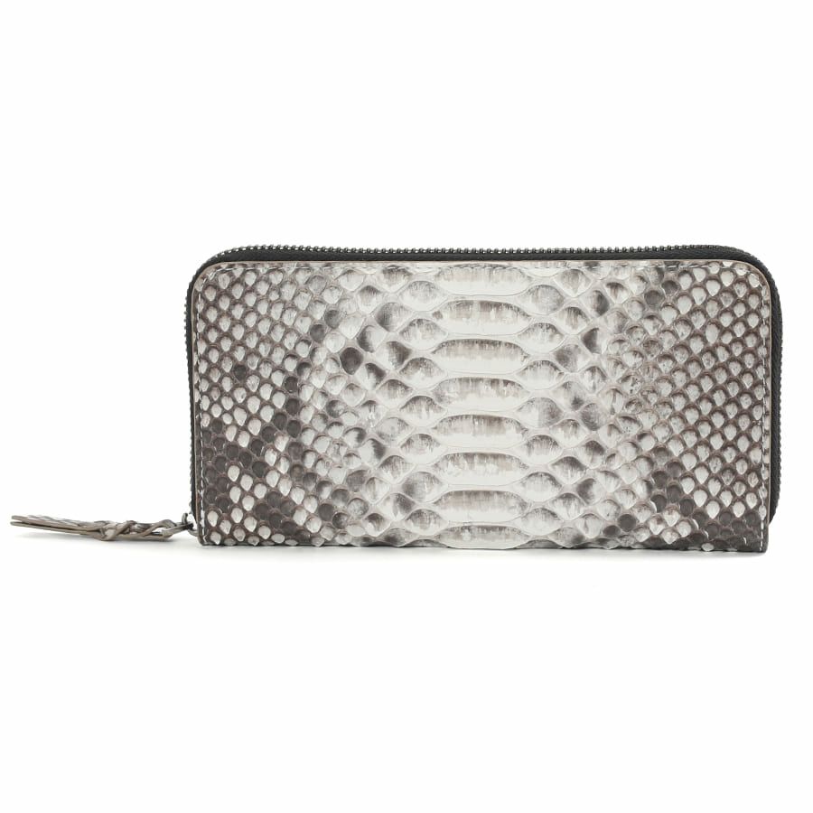 DOUBLES ラウンド長財布 マットパイソン革×イタリアン牛革 KSK-7054