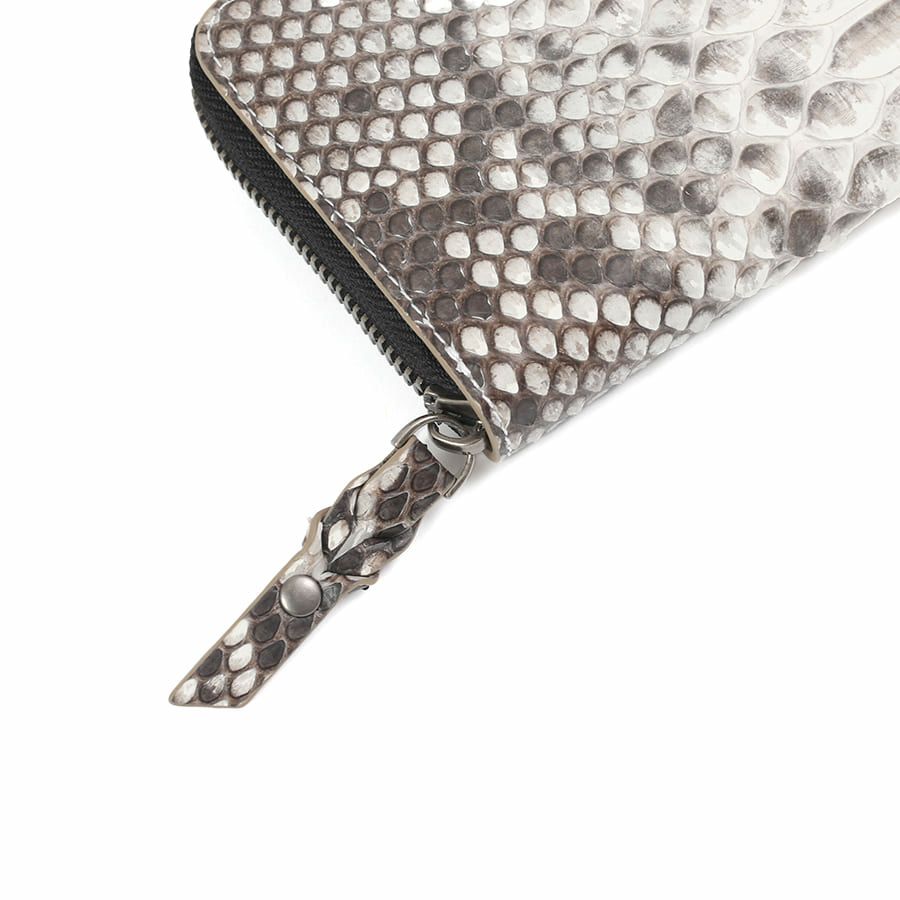 DOUBLES ラウンド長財布 マットパイソン革×イタリアン牛革 KSK-7054