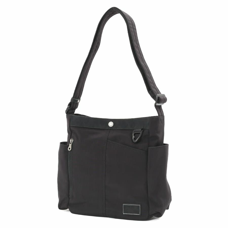 MOUSTACHE ショルダーバッグ ナイロン×ベロア調合皮 JVJ-4110