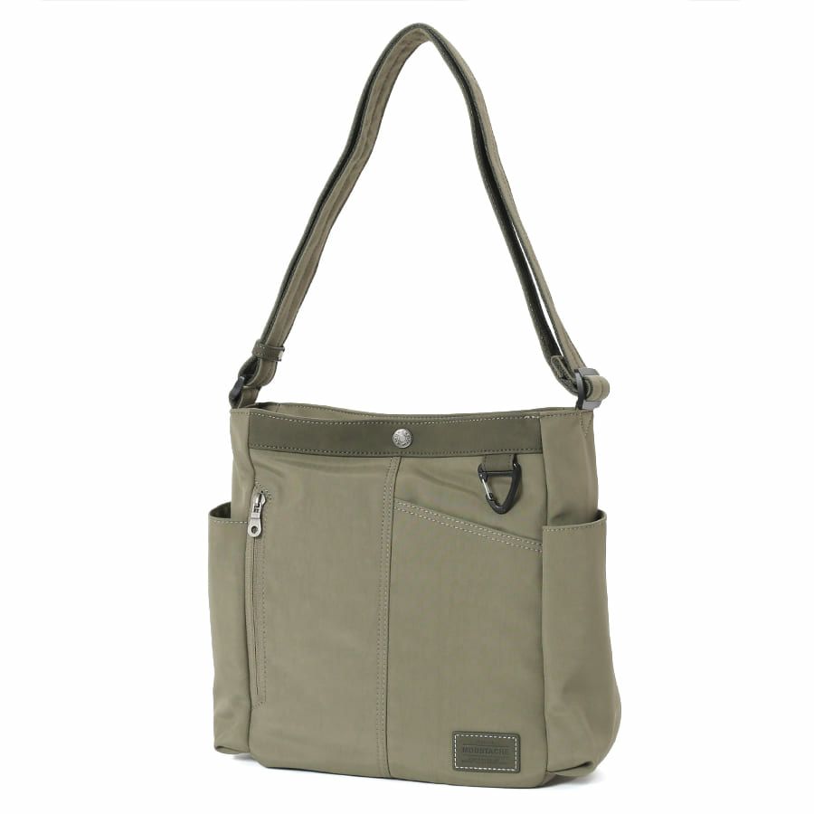 MOUSTACHE ショルダーバッグ ナイロン×ベロア調合皮 JVJ-4110