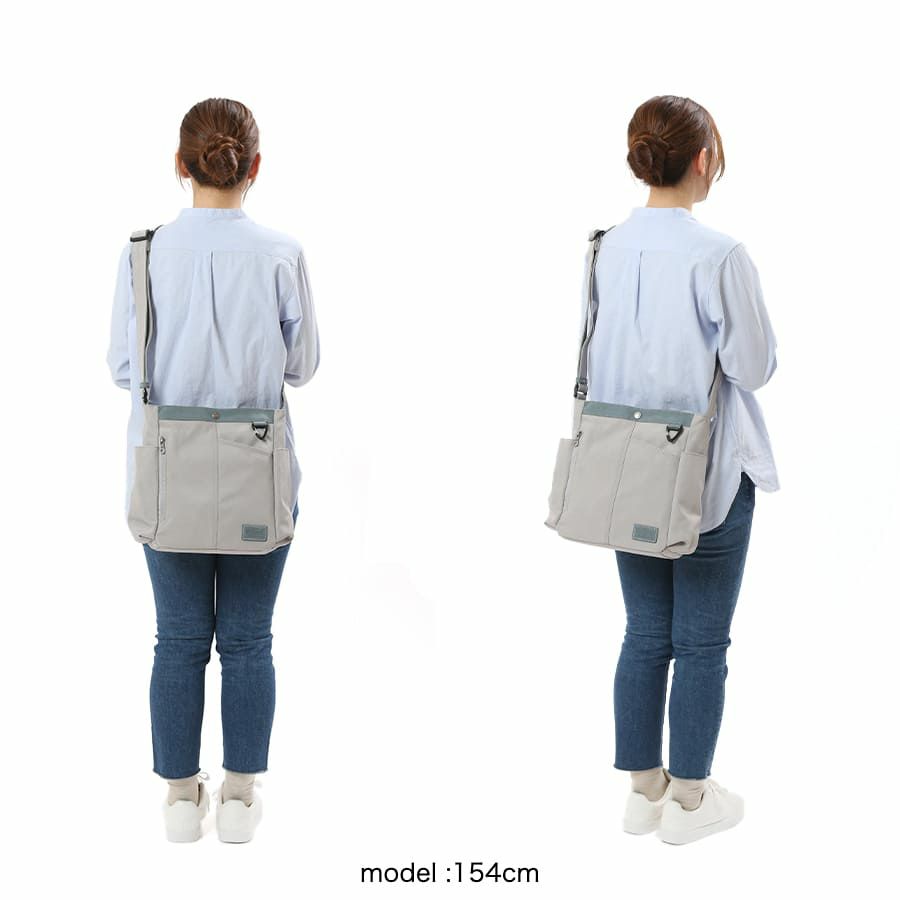 MOUSTACHE ショルダーバッグ ナイロン×ベロア調合皮 JVJ-4110