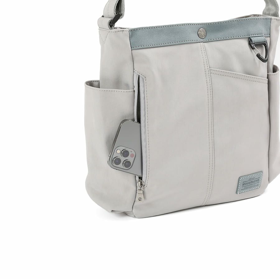 MOUSTACHE ショルダーバッグ ナイロン×ベロア調合皮 JVJ-4110