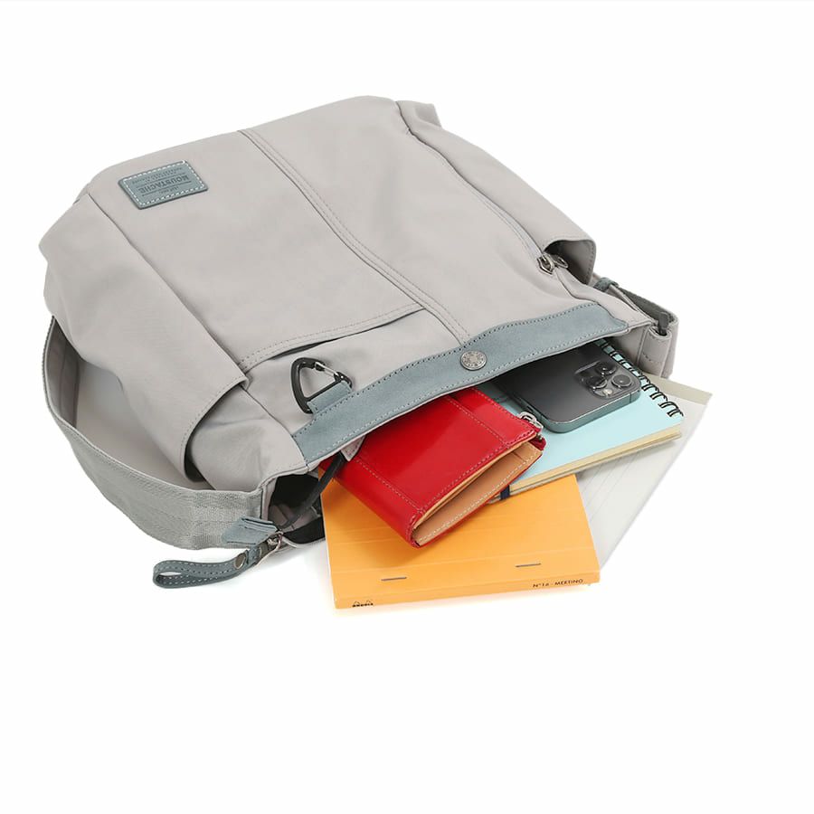 MOUSTACHE ショルダーバッグ ナイロン×ベロア調合皮 JVJ-4110