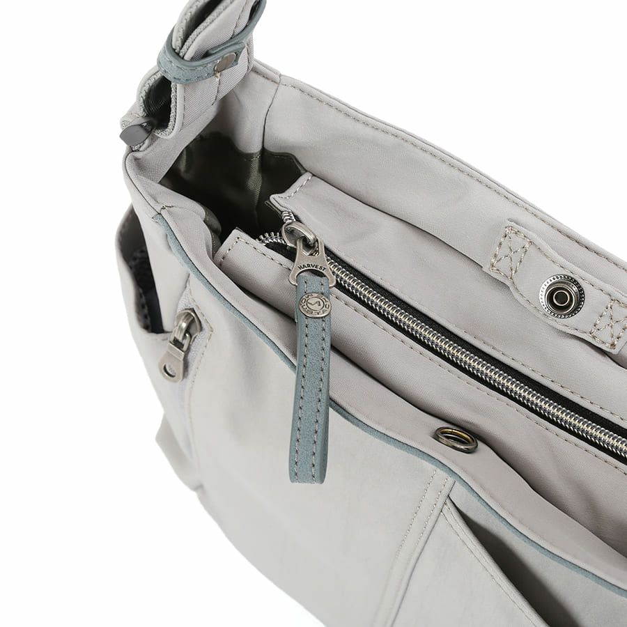 MOUSTACHE ショルダーバッグ ナイロン×ベロア調合皮 JVJ-4110