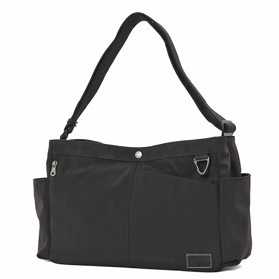 MOUSTACHE ショルダーバッグ ナイロン×ベロア調合皮 JVJ-4111