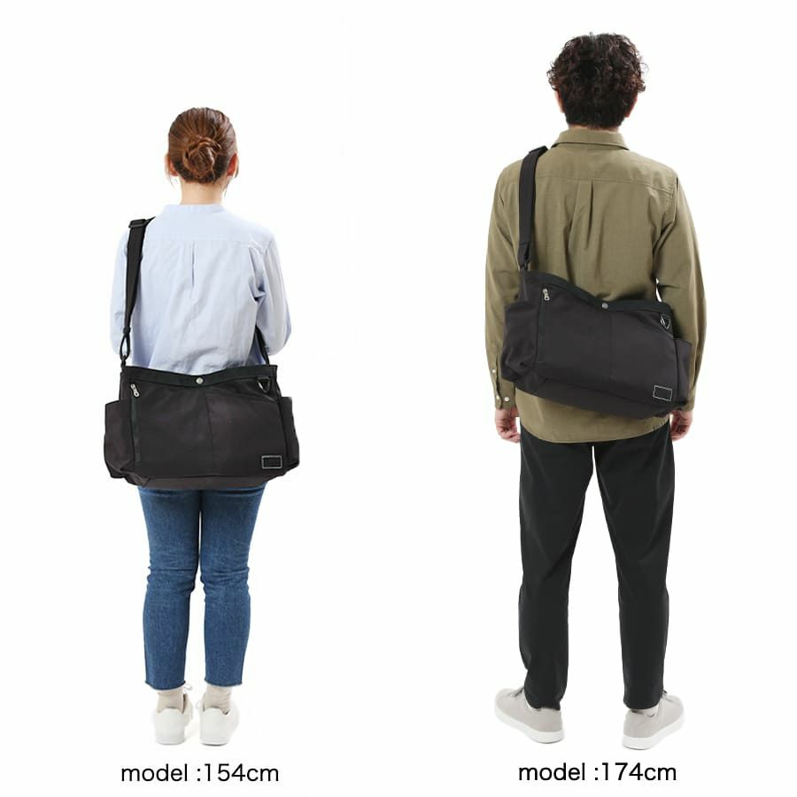 MOUSTACHE ショルダーバッグ ナイロン×ベロア調合皮 JVJ-4111