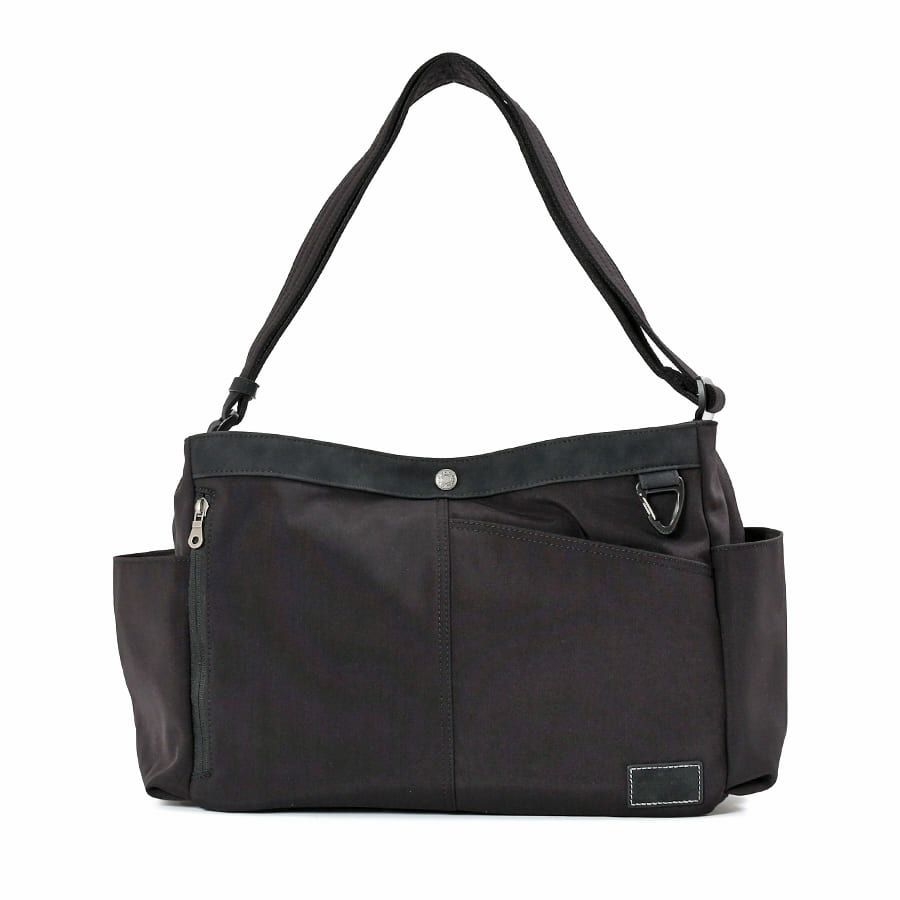 MOUSTACHE ショルダーバッグ ナイロン×ベロア調合皮 JVJ-4111