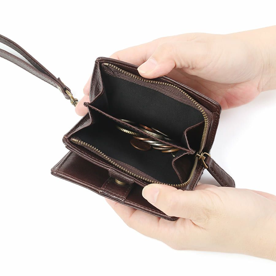 DOUBLES 二つ折り財布 牛革(アイロン加工) KLE-7700