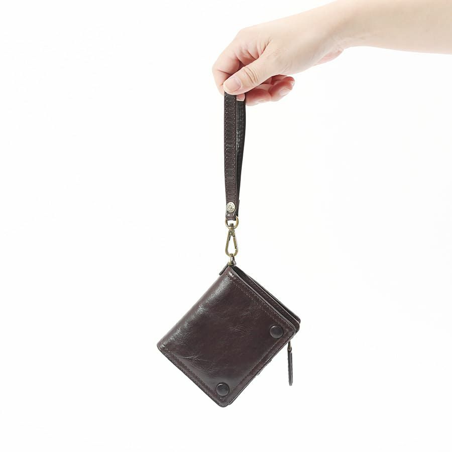 DOUBLES 二つ折り財布 牛革(アイロン加工) KLE-7700