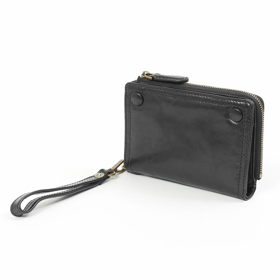 DOUBLES 二つ折りミドル財布 牛革(アイロン加工) KLE-7701