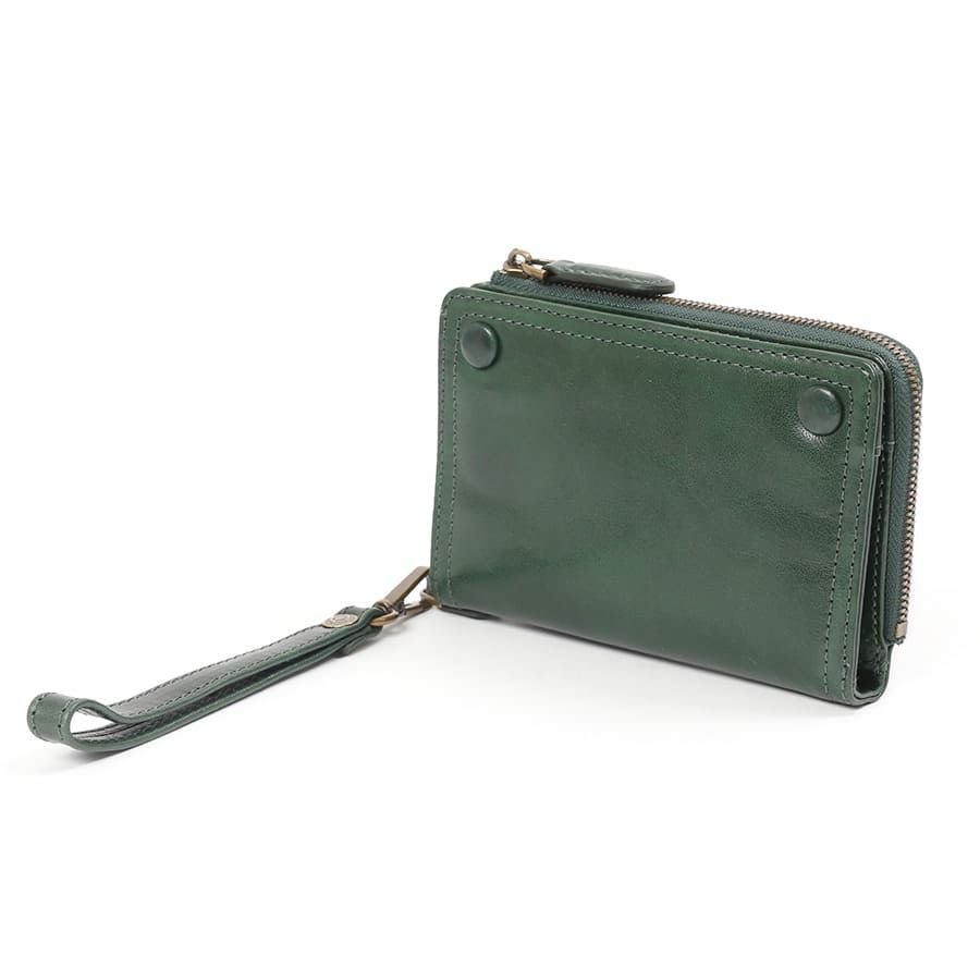 DOUBLES 二つ折りミドル財布 牛革(アイロン加工) KLE-7701