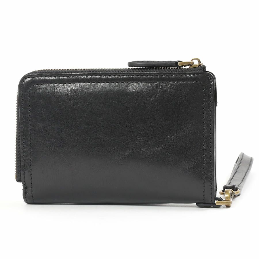 DOUBLES 二つ折りミドル財布 牛革(アイロン加工) KLE-7701