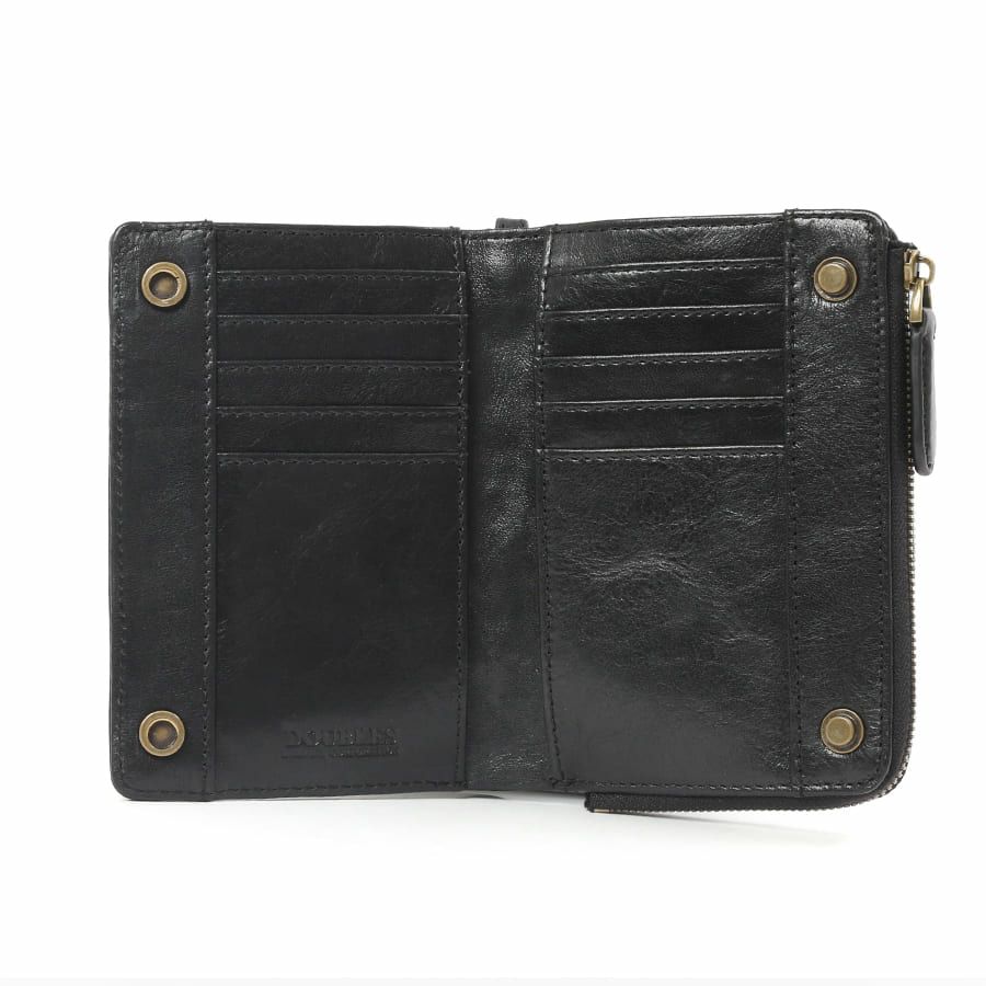 DOUBLES 二つ折りミドル財布 牛革(アイロン加工) KLE-7701