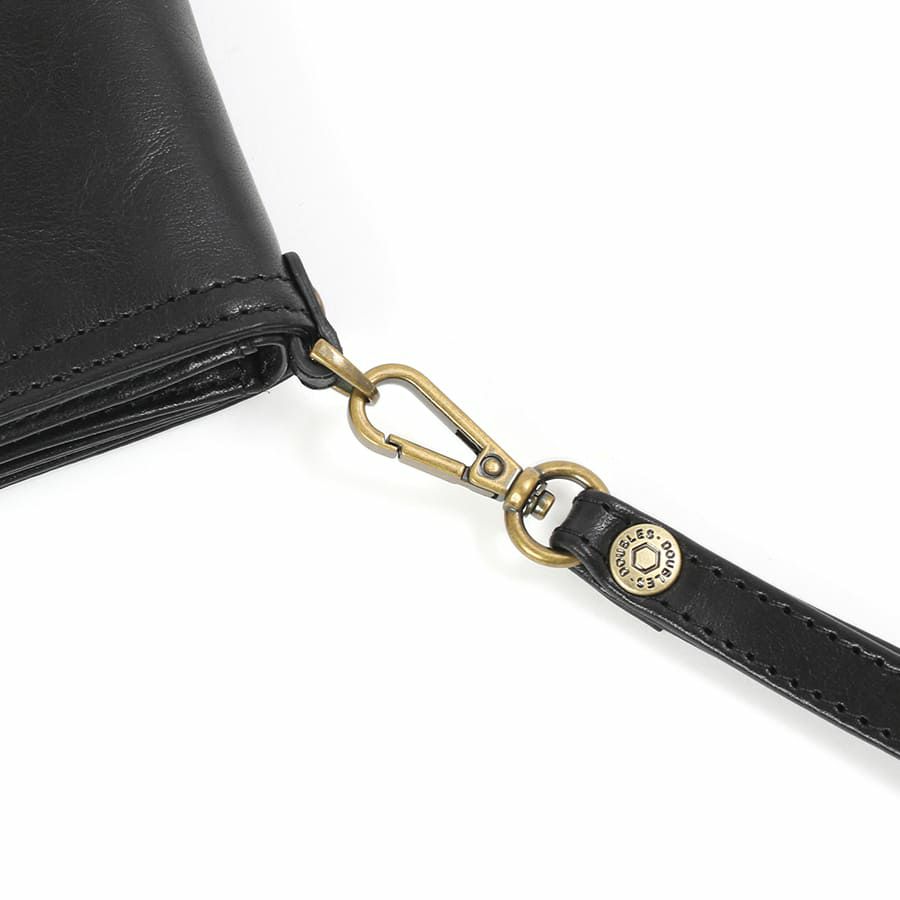 DOUBLES 二つ折りミドル財布 牛革(アイロン加工) KLE-7701