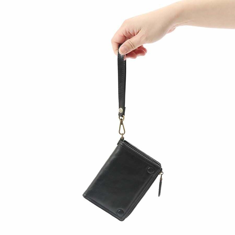 DOUBLES 二つ折りミドル財布 牛革(アイロン加工) KLE-7701