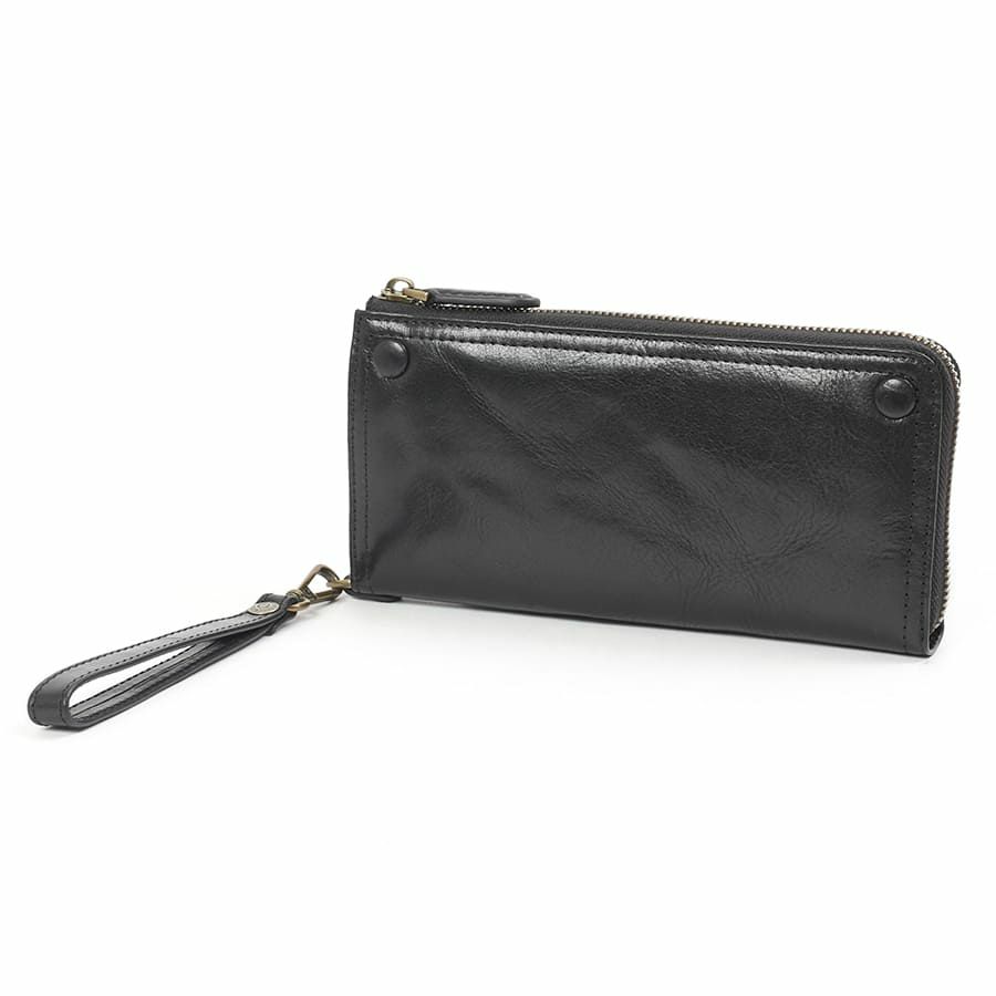 DOUBLES L字ファスナー長財布 牛革(アイロン加工) KLE-7702