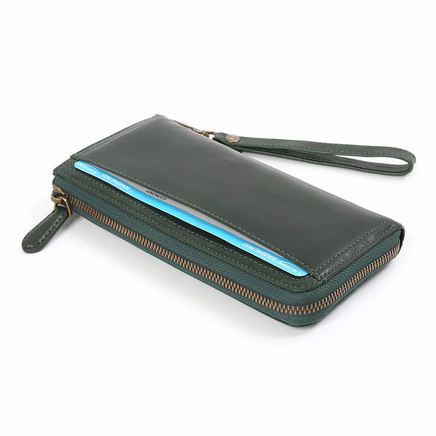 DOUBLES L字ファスナー長財布 牛革(アイロン加工) KLE-7702