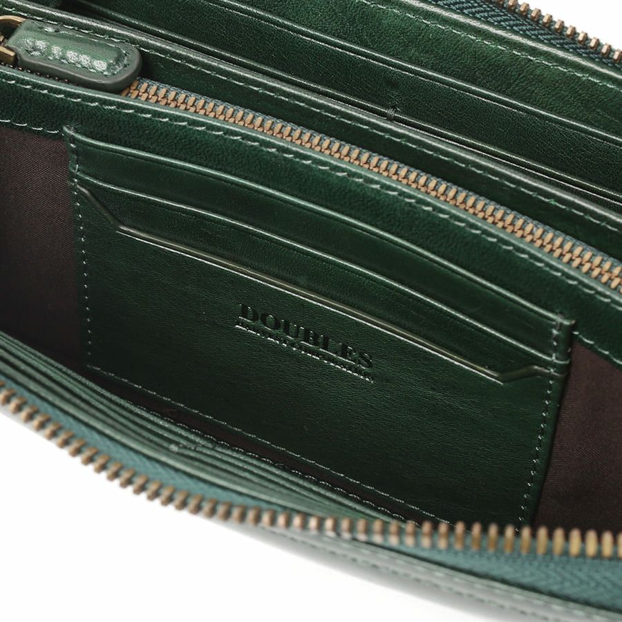DOUBLES L字ファスナー長財布 牛革(アイロン加工) KLE-7702
