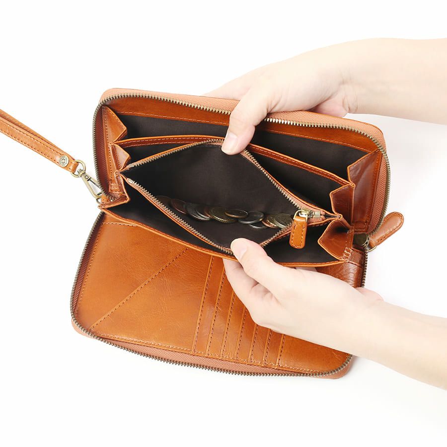 DOUBLES マルチケース 牛革(アイロン加工) KLE-7703